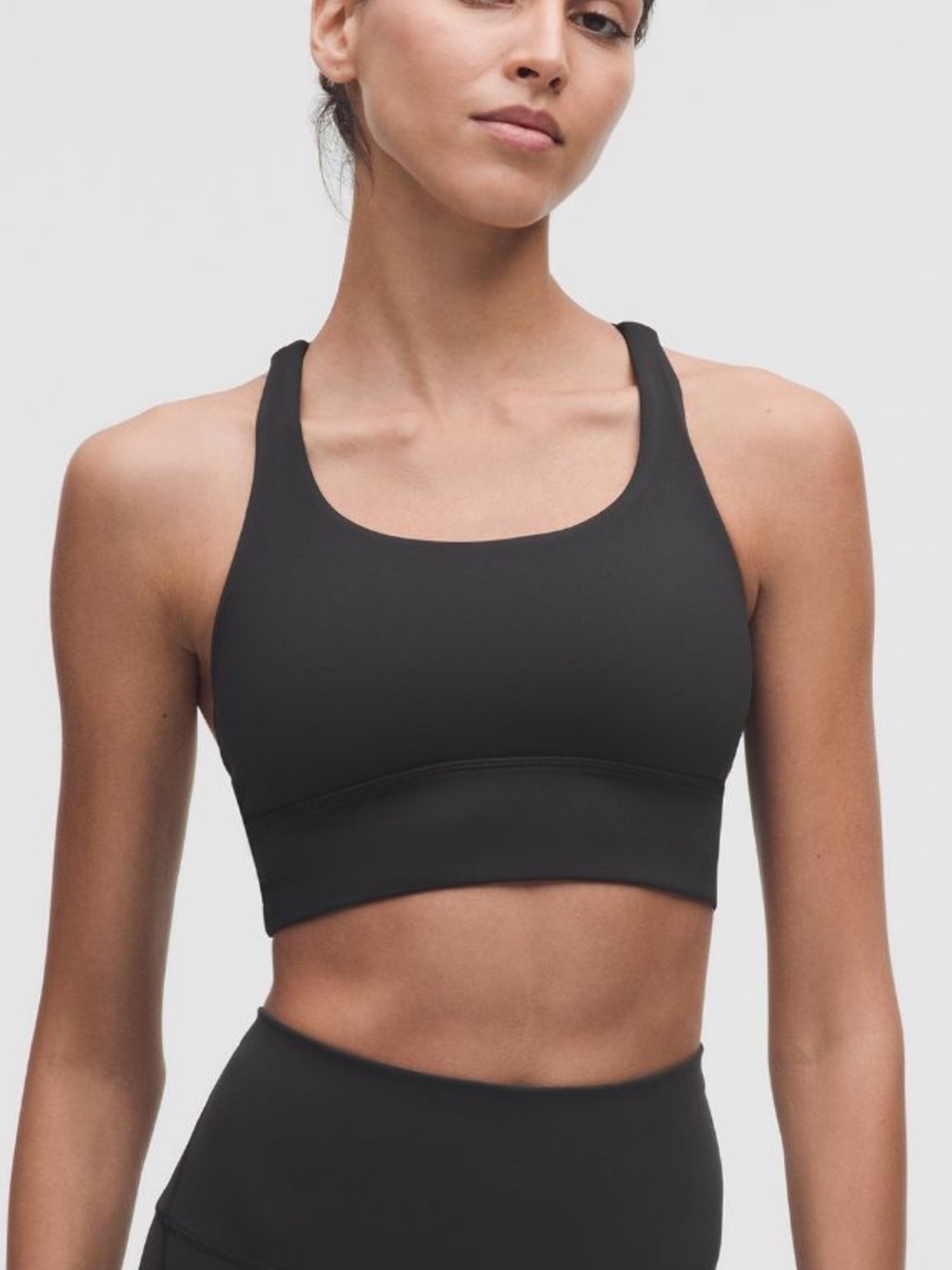 lululemon athletica Black Scoop Neck Sports Bra